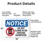 Signmission Do Not Climb In Or Around Dumpster, 18 in W x Rectangle, Aluminum OS-2PACK-NS-A-1218-L-11095 - alternate 7